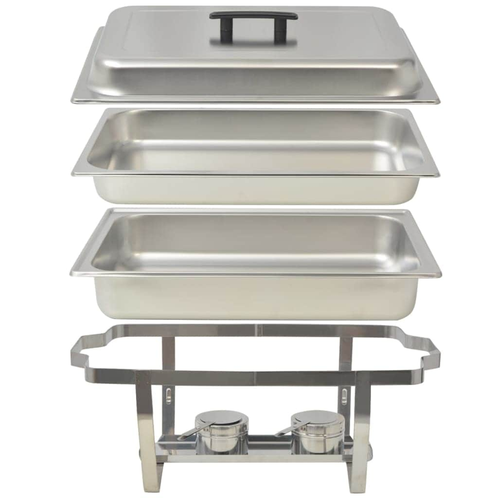 2 Piece Chafing Dish Set Stainless Steel