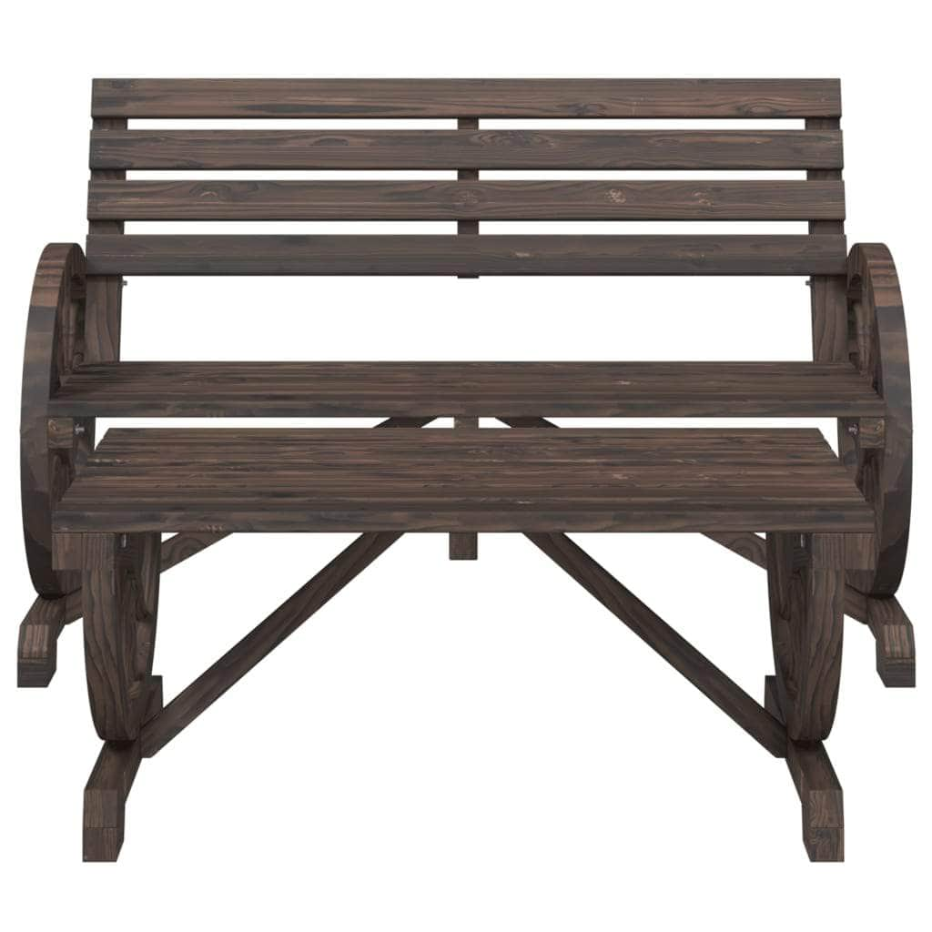 2 Piece Garden Lounge Set Solid Wood Fir