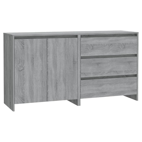 2 Piece Sideboard Grey Sonoma Engineered Wood