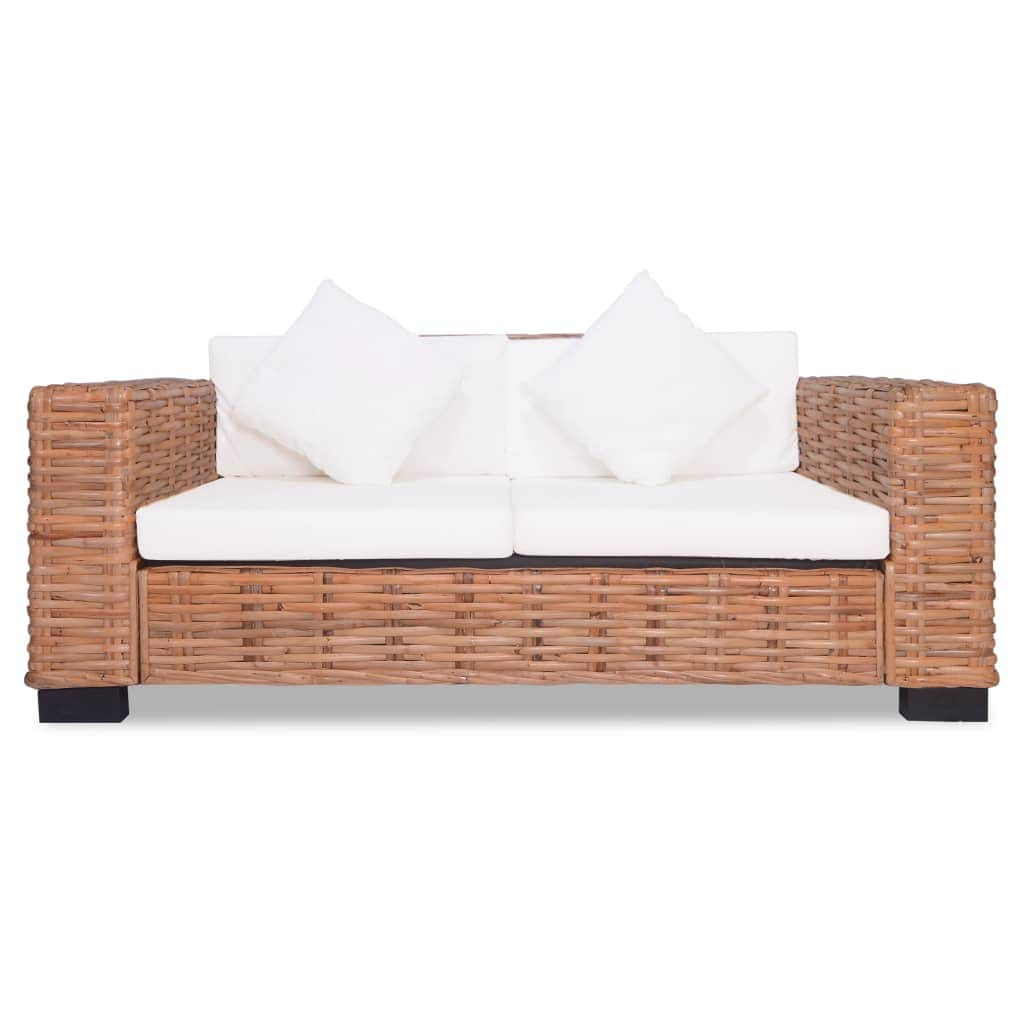 2 Piece Sofa Set Natural Rattan