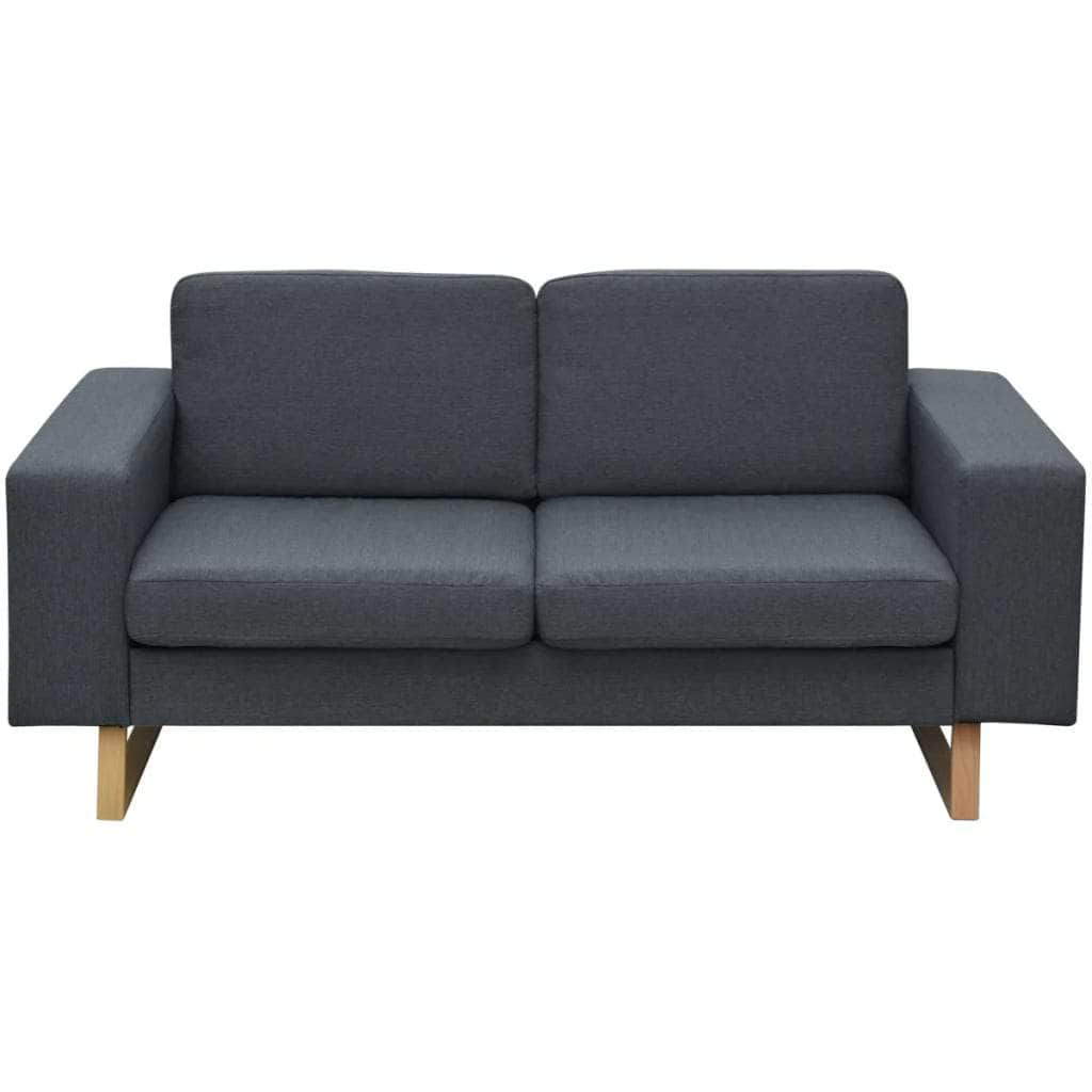 2-Seater and 3-Seater Sofa Set Dark Grey