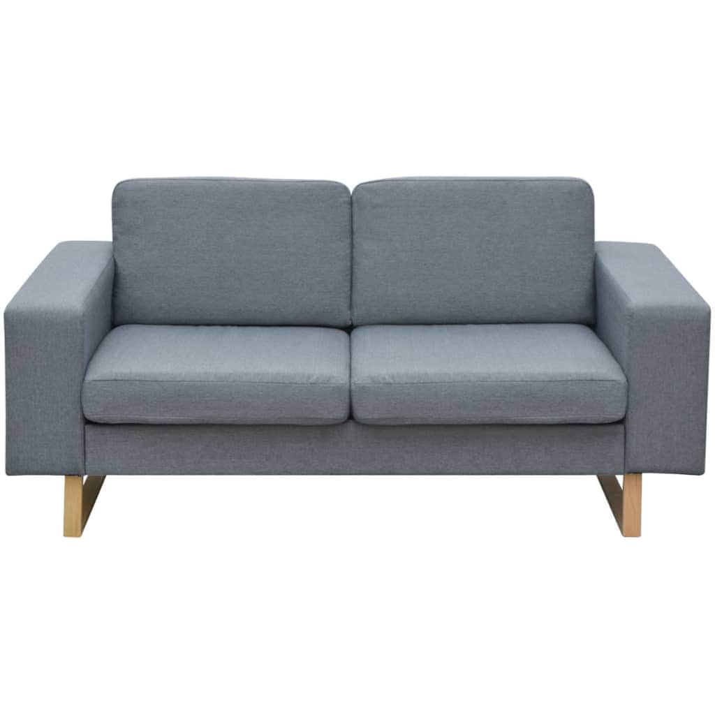 2-Seater and 3-Seater Sofa Set Light Grey