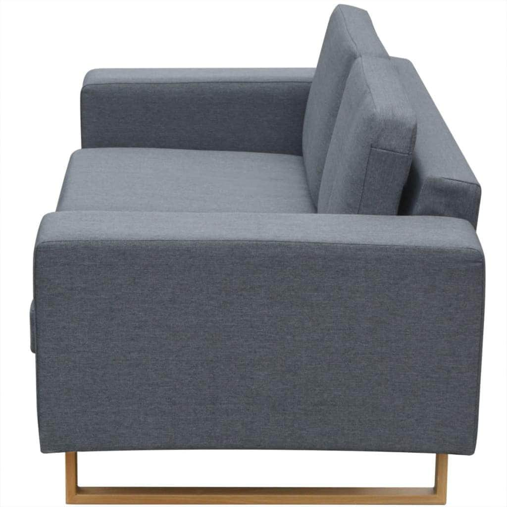 2-Seater and 3-Seater Sofa Set Light Grey