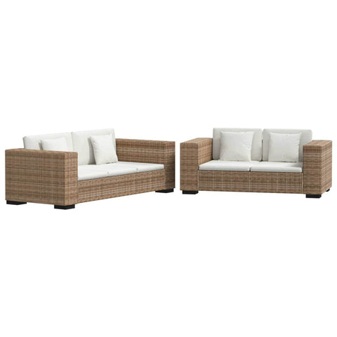 2-Seater and 3-Seater Sofa Set Real Rattan