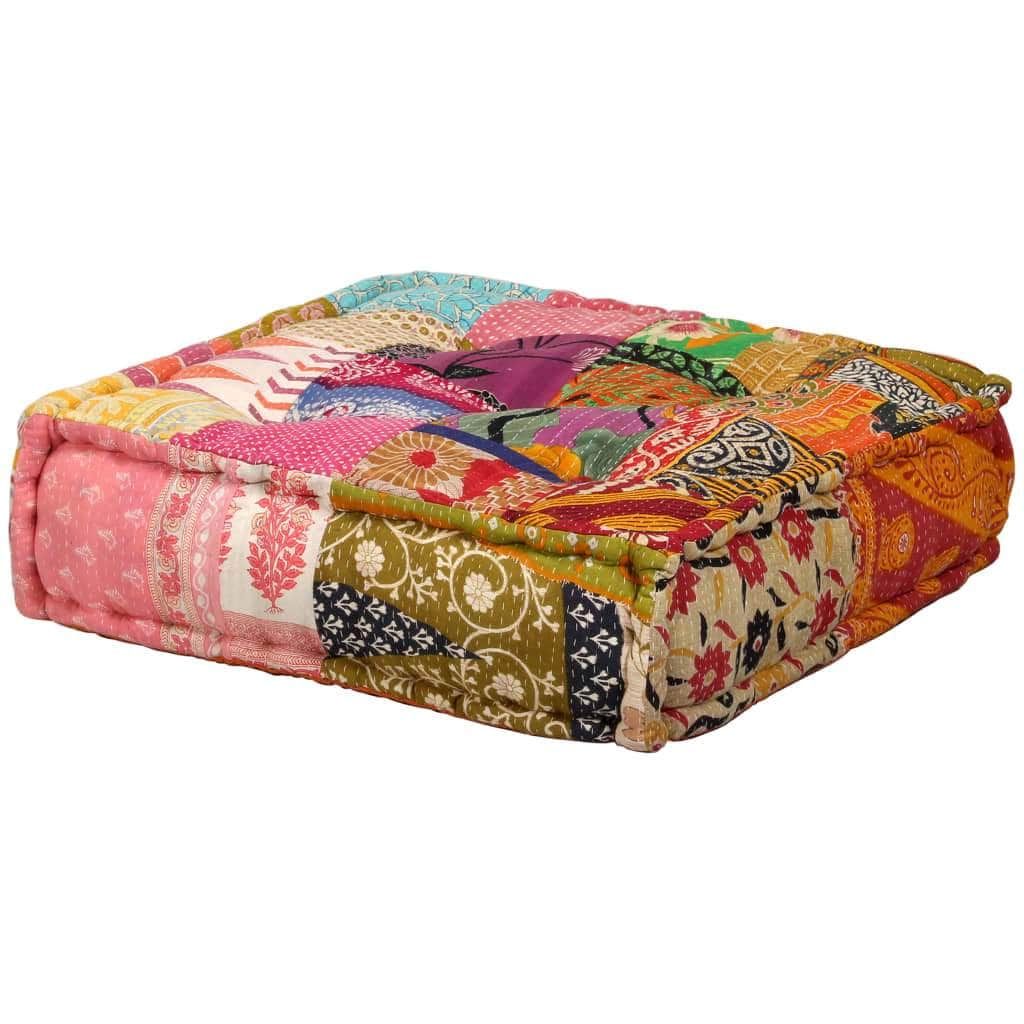 2-Seater Modular Sofa Bed Fabric Patchwork