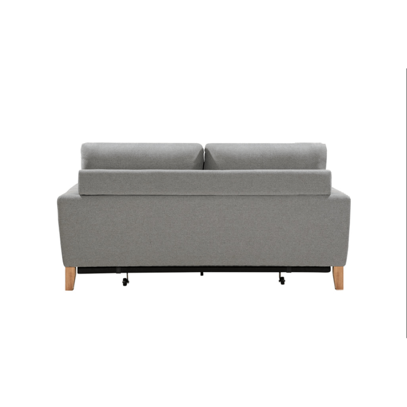 2 Seater Pull-Out Sofa Bed Grey Celadon/Taupe