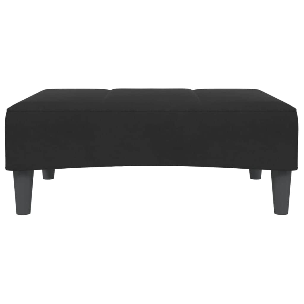 2-Seater Sofa Bed with Footstool Black Velvet