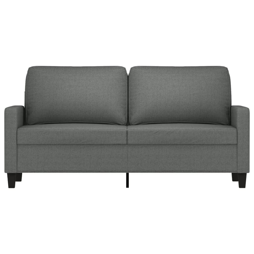 2-Seater Sofa Dark Grey Fabric