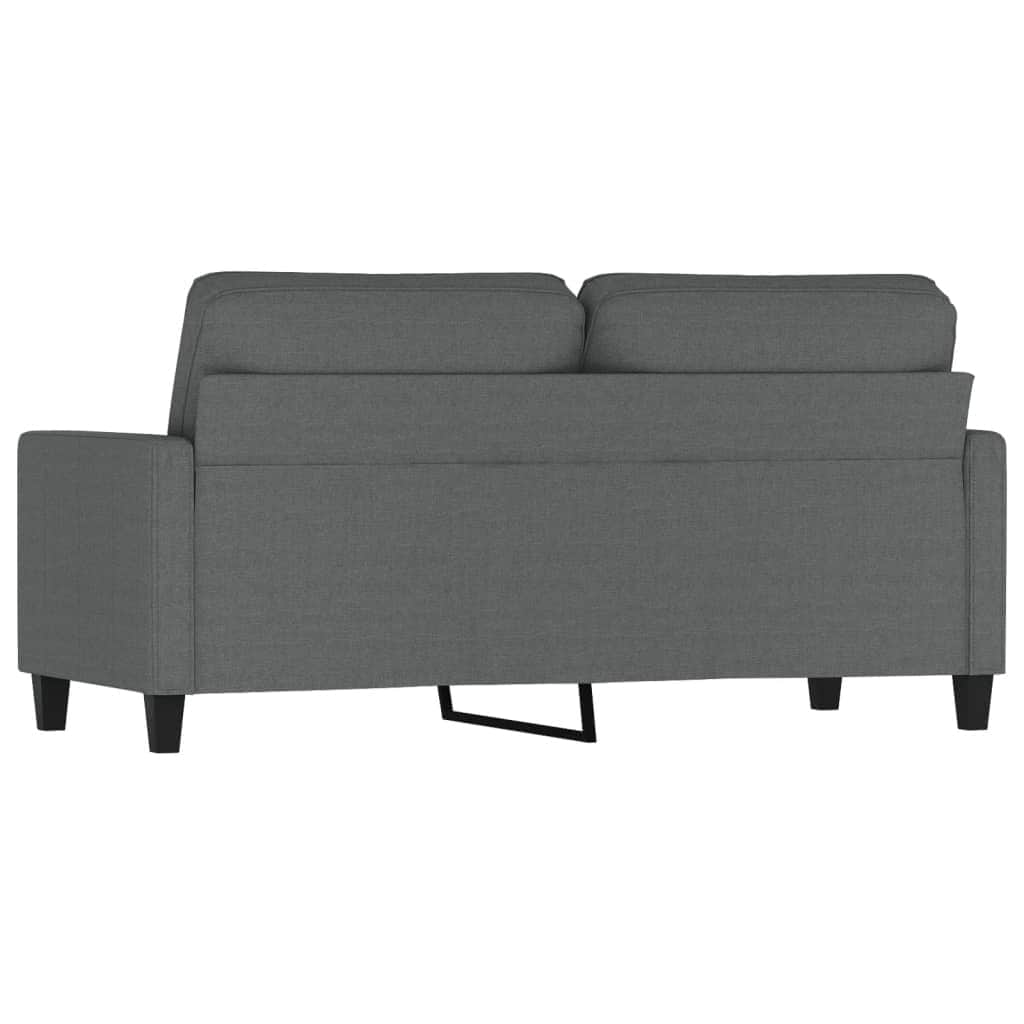 2-Seater Sofa Dark Grey Fabric