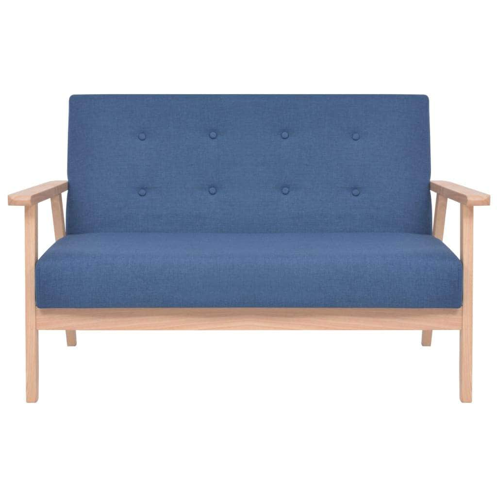 2-Seater Sofa Fabric Blue