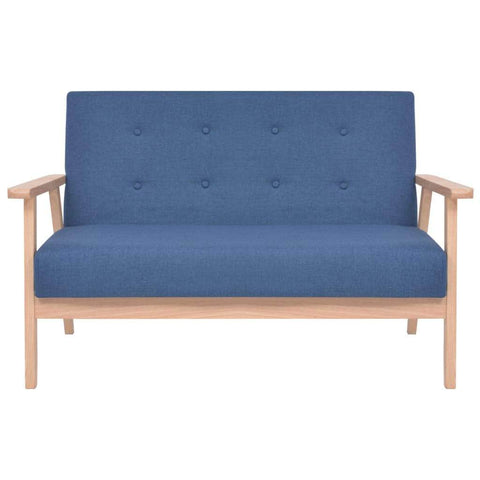 2-Seater Sofa Fabric Blue