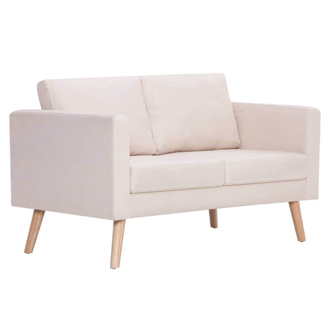 2-Seater Sofa Fabric Cream