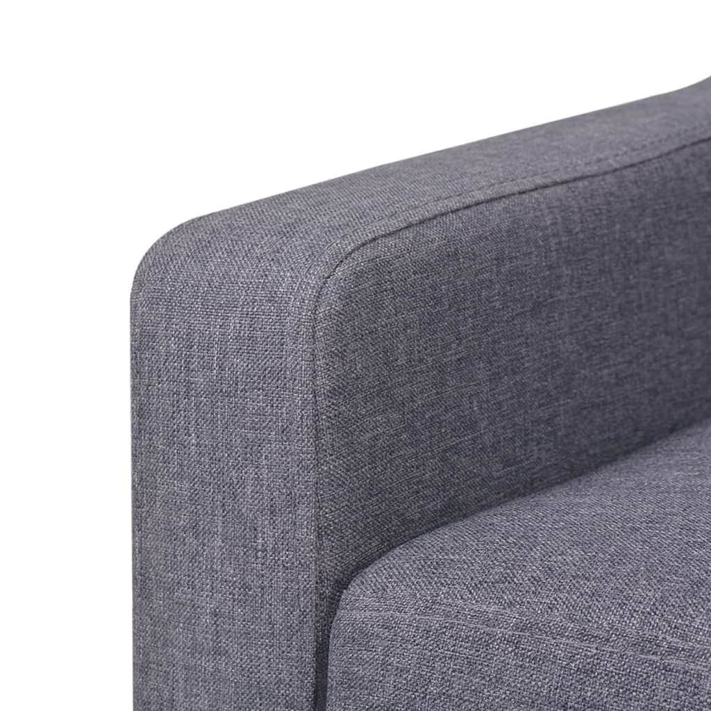 2-Seater Sofa Fabric Grey