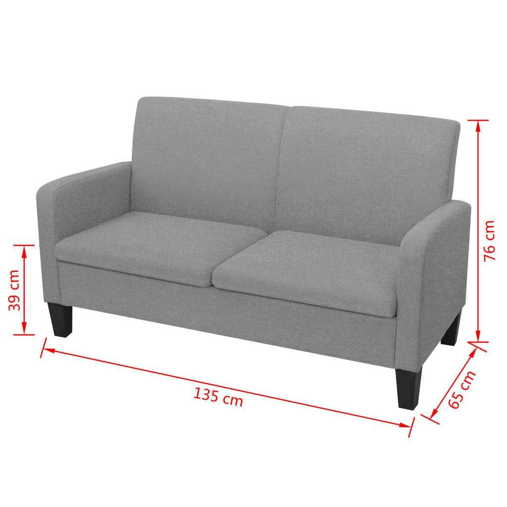 2-Seater Sofa Light Grey