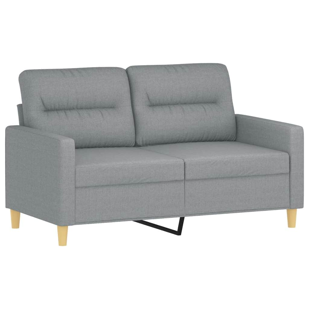 2-Seater Sofa with Throw Pillows fabric