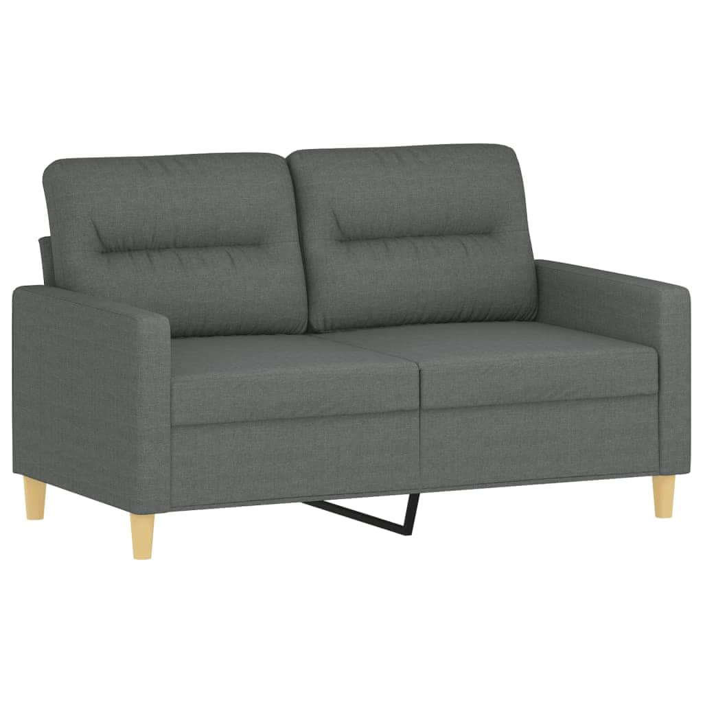 2-Seater Sofa with Throw Pillows fabric