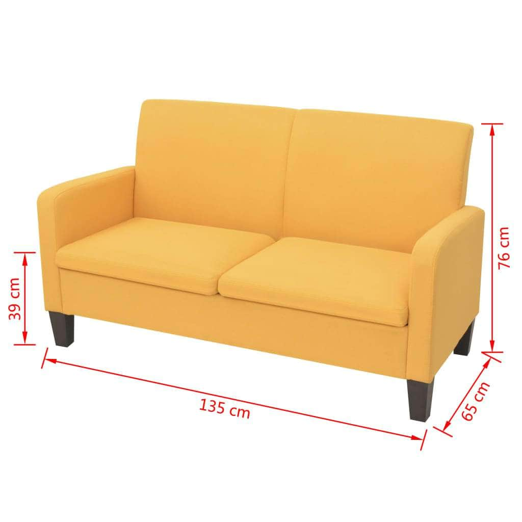 2-Seater Sofa Yellow