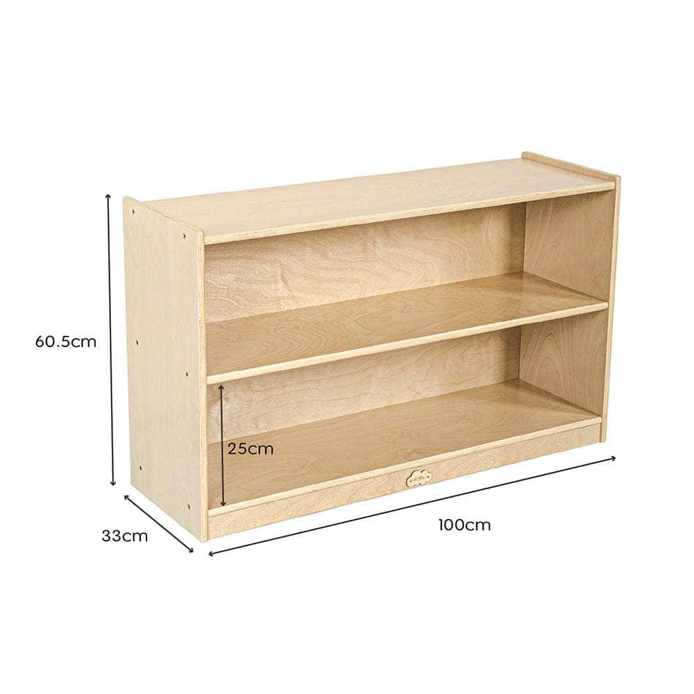 2 Shelf Wooden Storage Cabinet H60.5cm