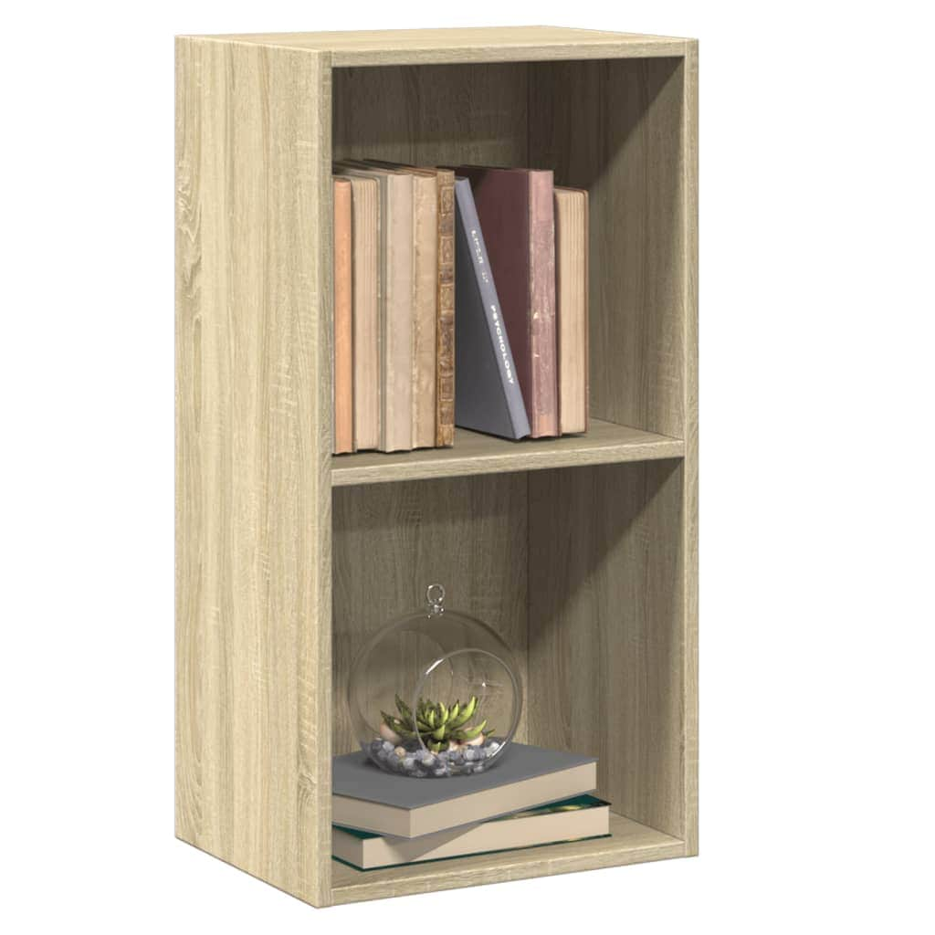 2-Tier Book Cabinet Sonoma Oak -Chipboard