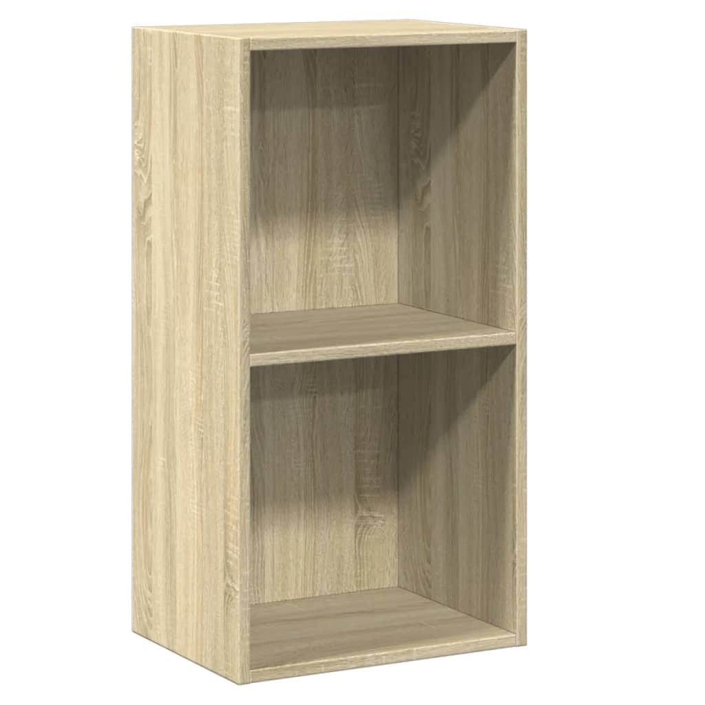 2-Tier Book Cabinet Sonoma Oak -Chipboard