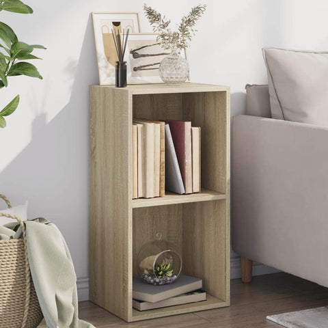 2-Tier Book Cabinet Sonoma Oak -Chipboard