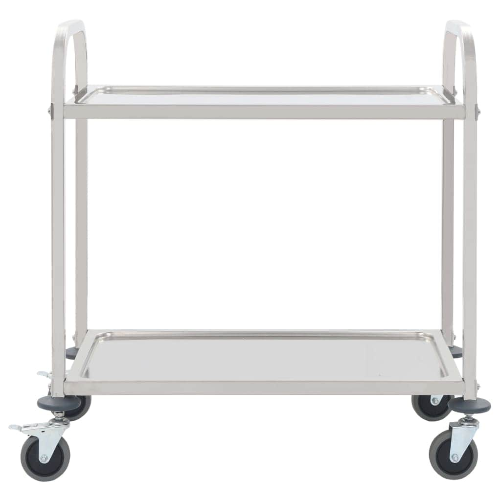 2-Tier Kitchen  Trolley Stainless Steel