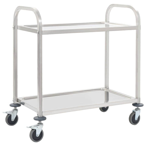 2-Tier Kitchen  Trolley Stainless Steel