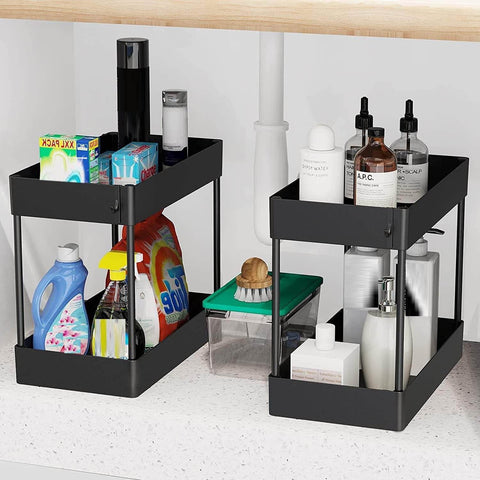 2 Tier Multi-Purpose Under Sink Organizer Shelf Storage Rack