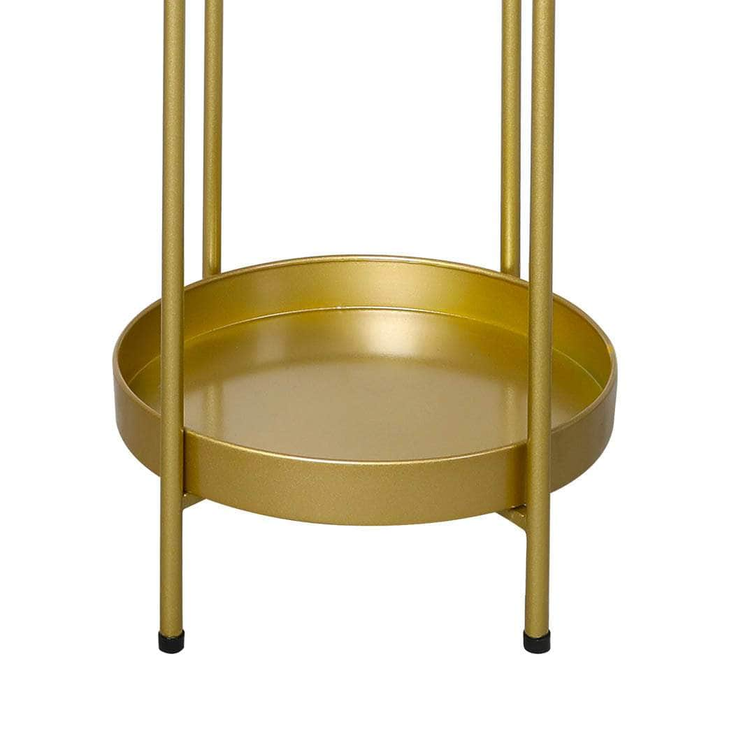 2 Tier Plant Stand Outdoor Indoor Gold Large