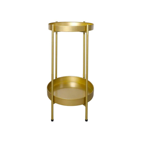 2 Tiers Metal Plant Stand-Gold