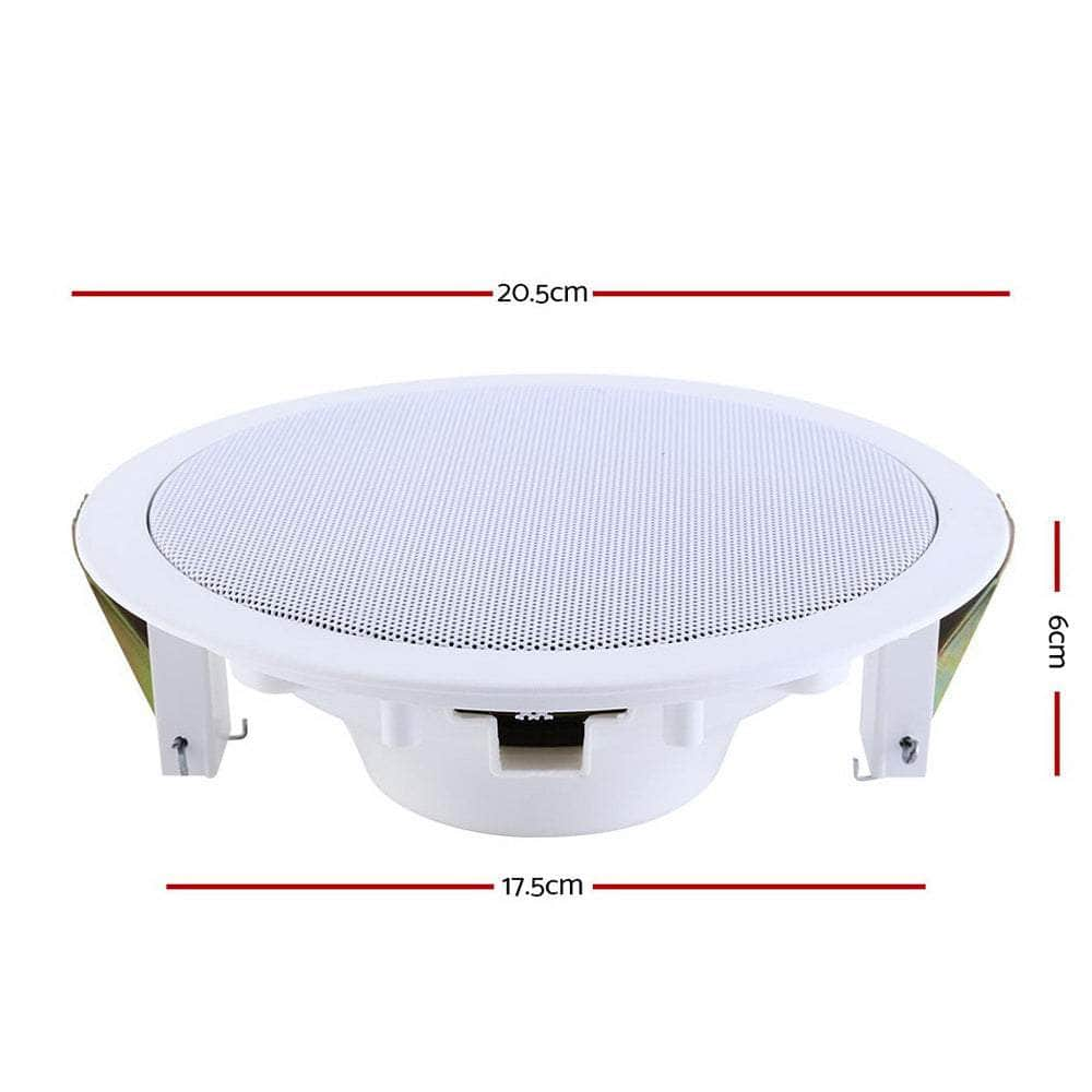 2 X 6" In Ceiling Speakers Home 80W Speaker Theatre Stereo Outdoor