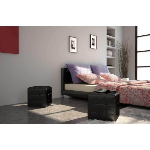 2 x Cubed stool black