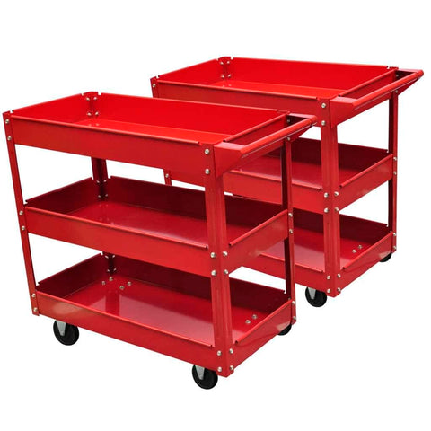 2 X Workshop Tool Trolley  100kg 3 Shelves