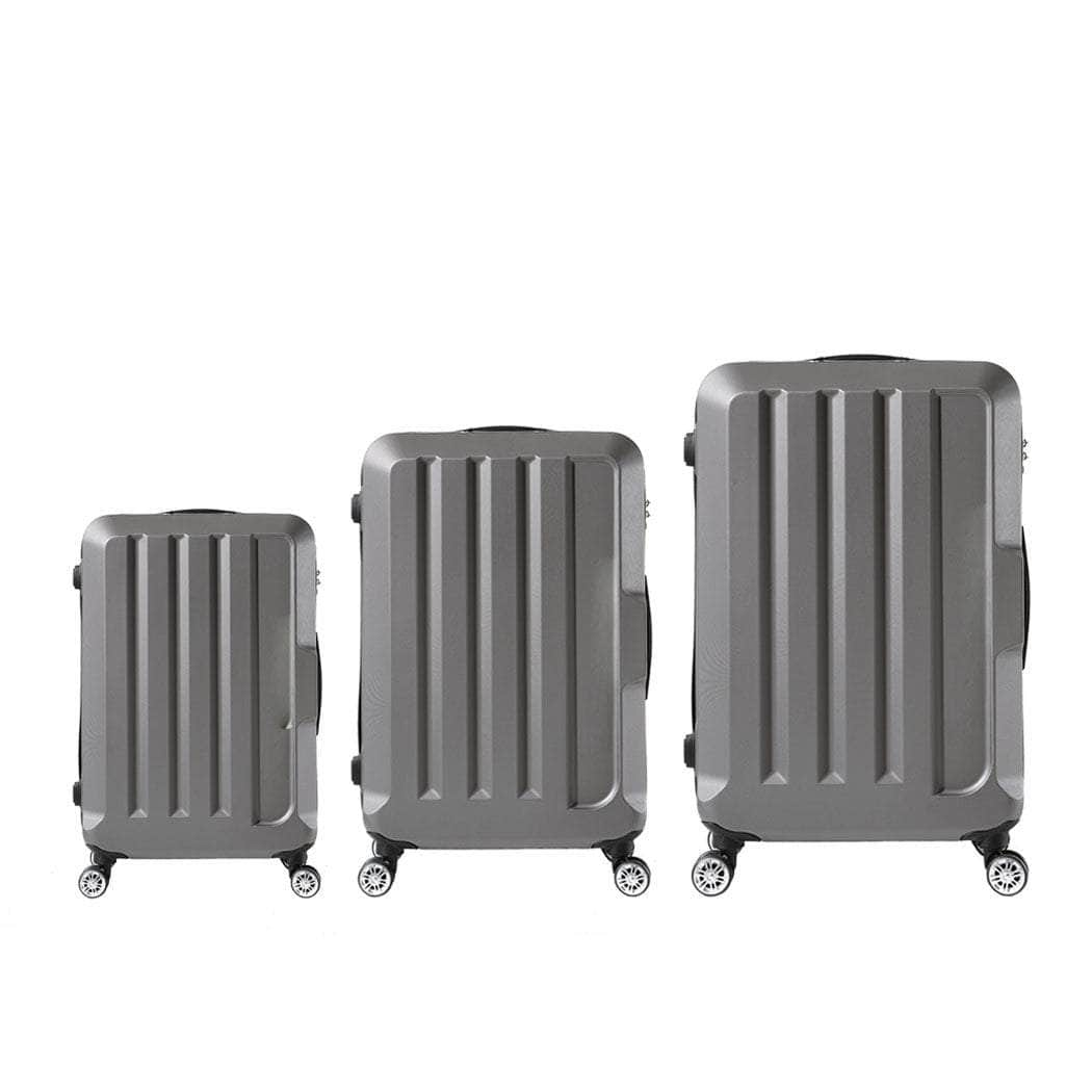 20"24"28" 3PC Luggage Sets Dark Grey