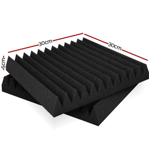 20 Acoustic Foam Panels - 30x30x5cm Sound Absorption Wedges