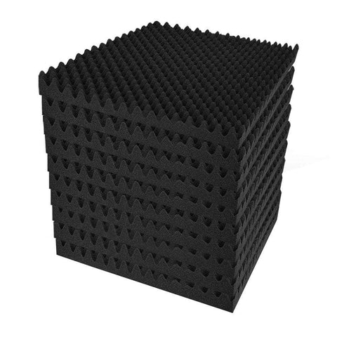 20 Acoustic Foam Panels - 50x50x5cm Eggshell Soundproofing