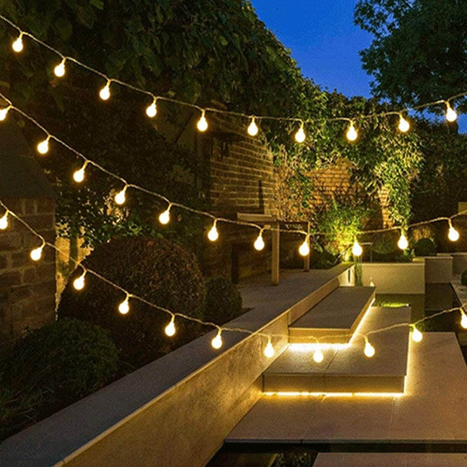 20-Bulb Festoon String Lights 23M Waterproof LED Outdoor