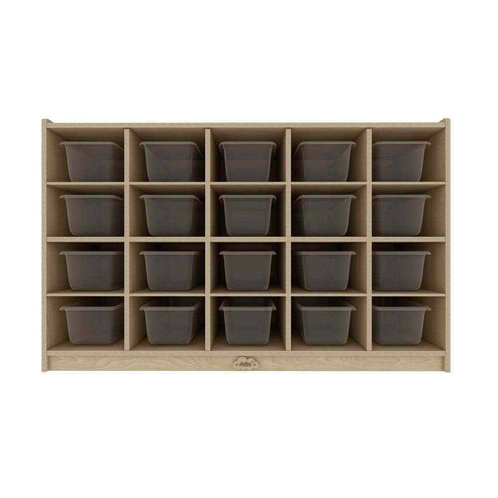 20 Cubby Cabinet Kids Bookshelf Organiser Storage