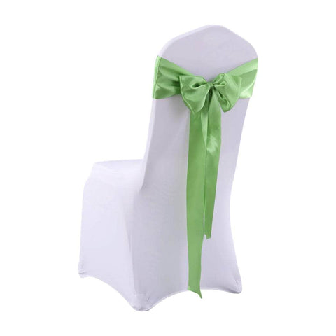 20 Green Fabric Chair Sashes Covers Grass Green