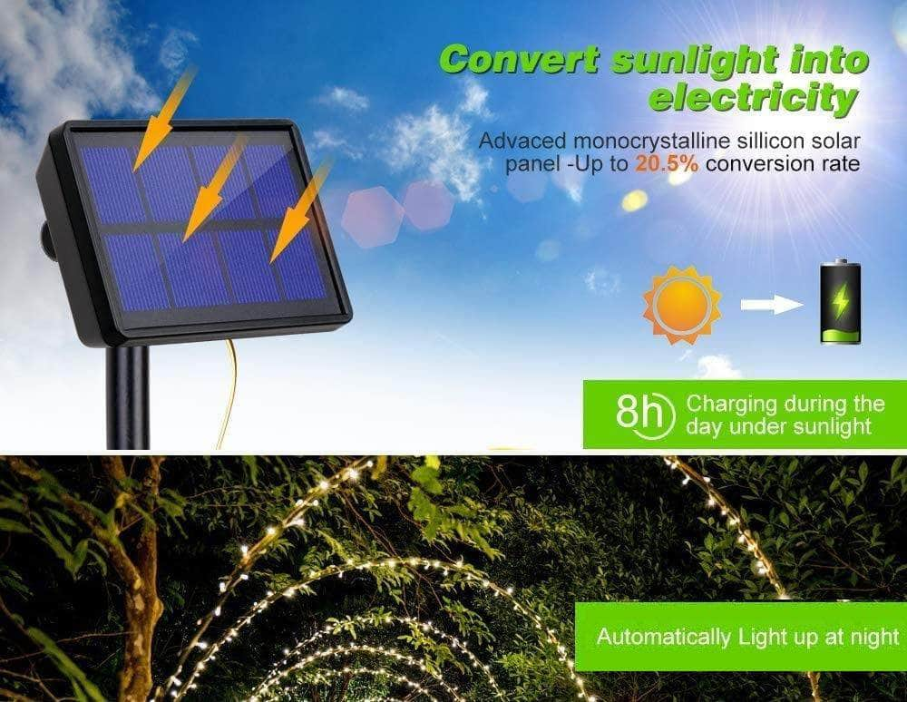 200 Waterproof LED Solar Fairy Light Outdoor