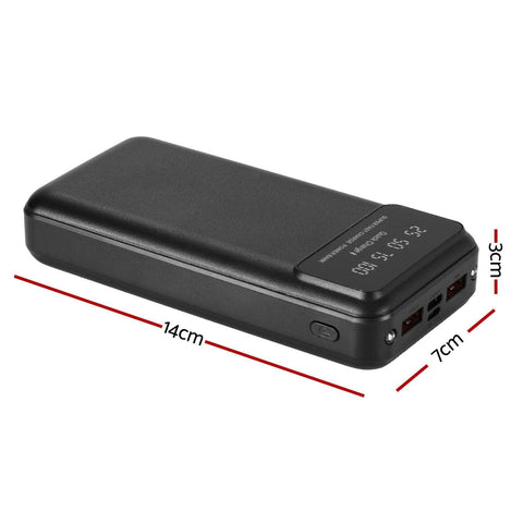 20000mAh Portable Power Bank - PD22.5W Fast Charger Black