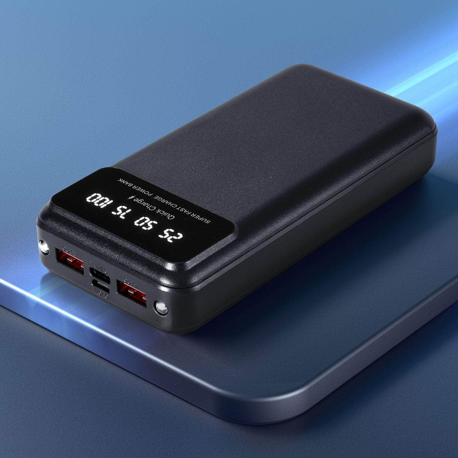 20000mAh Portable Power Bank - PD22.5W Fast Charger Black