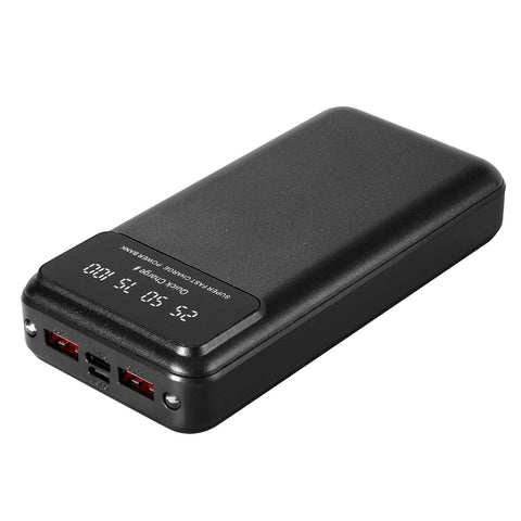 20000mAh Portable Power Bank - PD22.5W Fast Charger Black