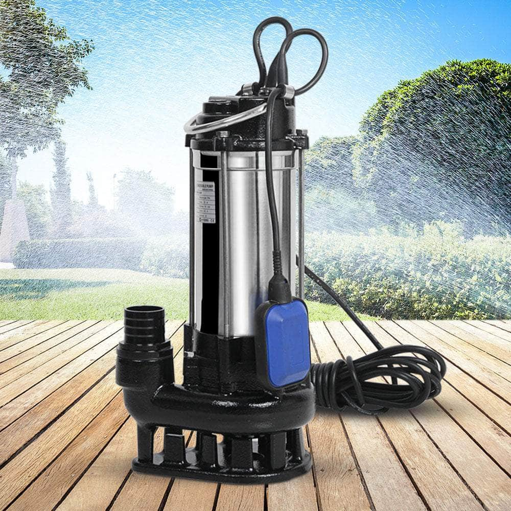 2000W Submersible Dirty Water Pump Bore Tank Well Steel Automatic