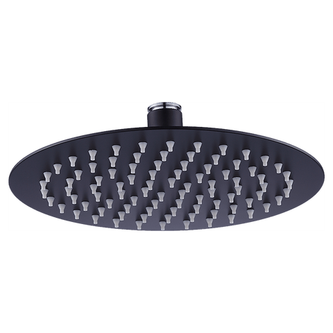 200Mm Shower Head Round 304Ss Electroplated Matte Black Finish