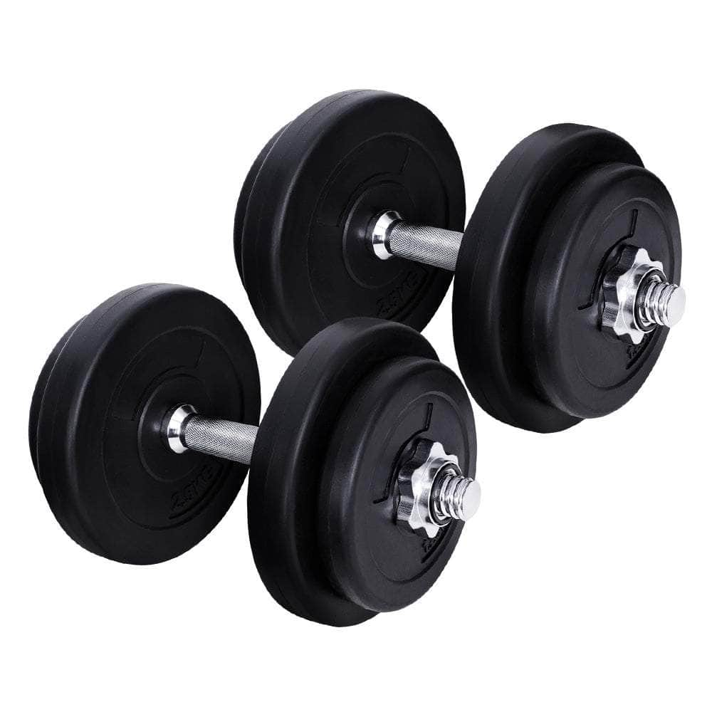 20Kg Dumbbell Set Weight Plates Dumbbells Lifting Bench