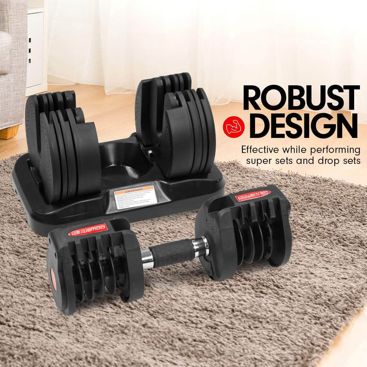 20kg Home Gym Adjustable Dumbbell