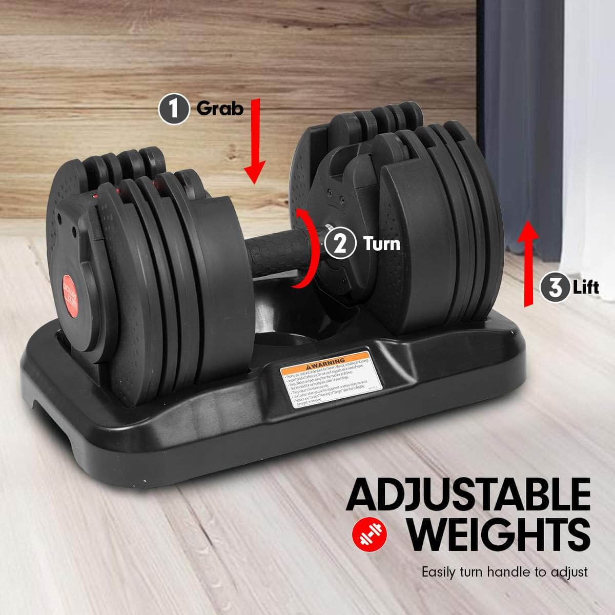 20kg Home Gym Adjustable Dumbbell