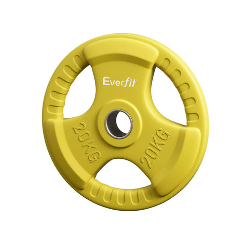 20kg Weight Plates - Standard Dumbbell Barbell Yellow