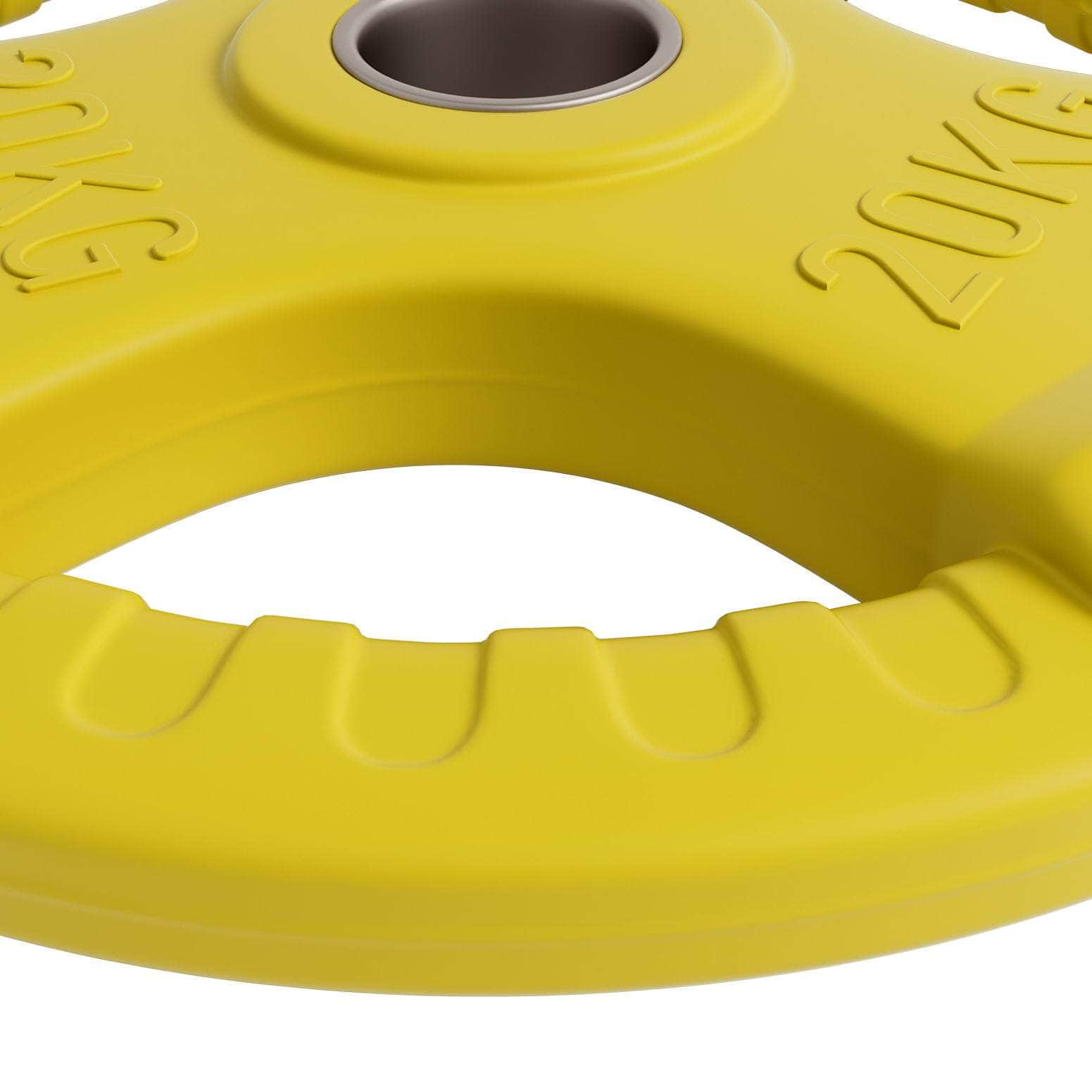 20kg Weight Plates - Standard Dumbbell Barbell Yellow